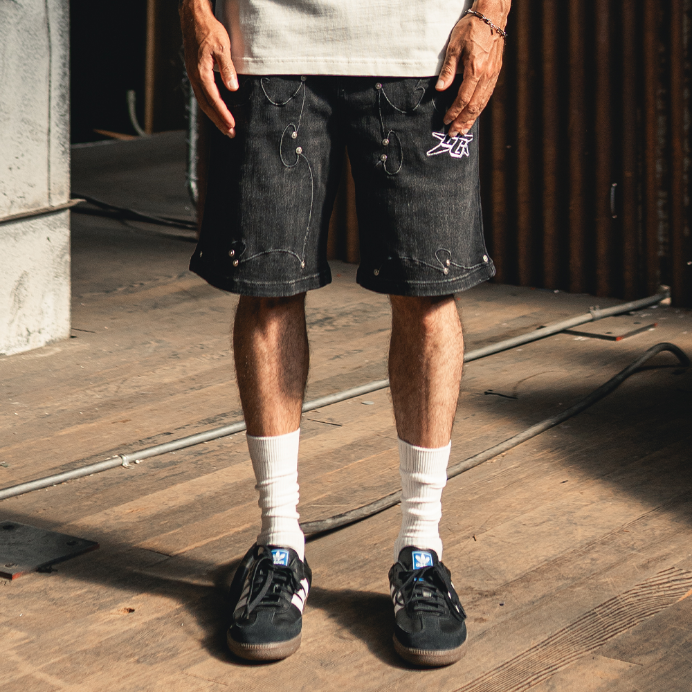 Tribal Jorts (Black Wash)